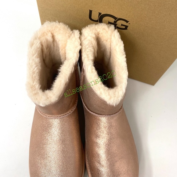 UGG Women’s Boots Arielle Sparkle Boot Fur Bronze - Picture 5 of 11